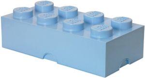 LEGO opbergsteen 8 noppen 25 x 50 cm polypropyleen lichtblauw