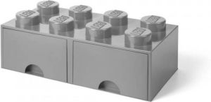 LEGO Brick 8 Opberglade Medium Stone Grey