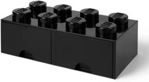 Lego Opberglade Brick 8 Zwart