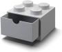 LEGO bureaulade 4 noppen 15 8 x 11 3 cm polypropeen lichtgrijs - Thumbnail 2