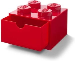 LEGO bureaulade 4 noppen 15 8 x 11 3 cm polypropyleen rood