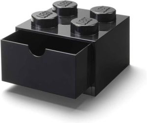 LEGO bureaulade 4 noppen 15 8 x 11 3 cm polypropyleen zwart