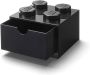 LEGO bureaulade 4 noppen 15 8 x 11 3 cm polypropyleen zwart - Thumbnail 1
