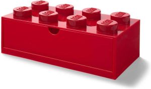 LEGO bureaulade 8 noppen 15 8 x 31 6 cm polypropeen rood