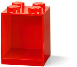 LEGO Iconic Brick Boekenplank Rood Polypropyleen