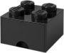 LEGO bureaulade 4 noppen 15 8 x 11 3 cm polypropyleen zwart - Thumbnail 3