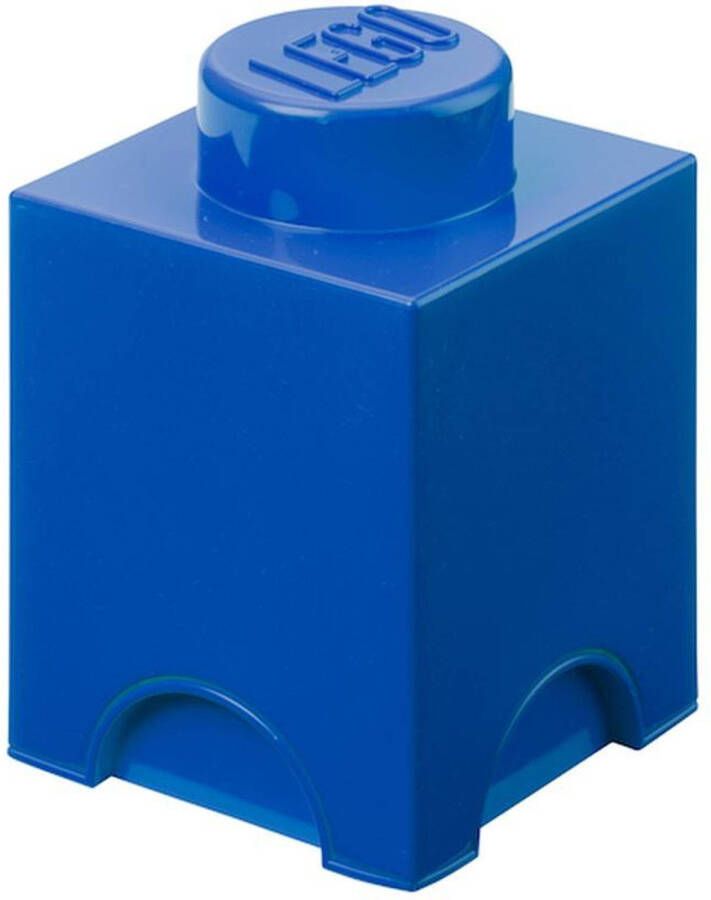 LEGO Opbergbox Brick 1 Vierkant Polypropyleen Blauw