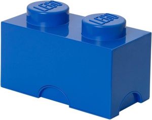 LEGO opbergsteen 2 noppen 25 x 18 cm polypropeen blauw
