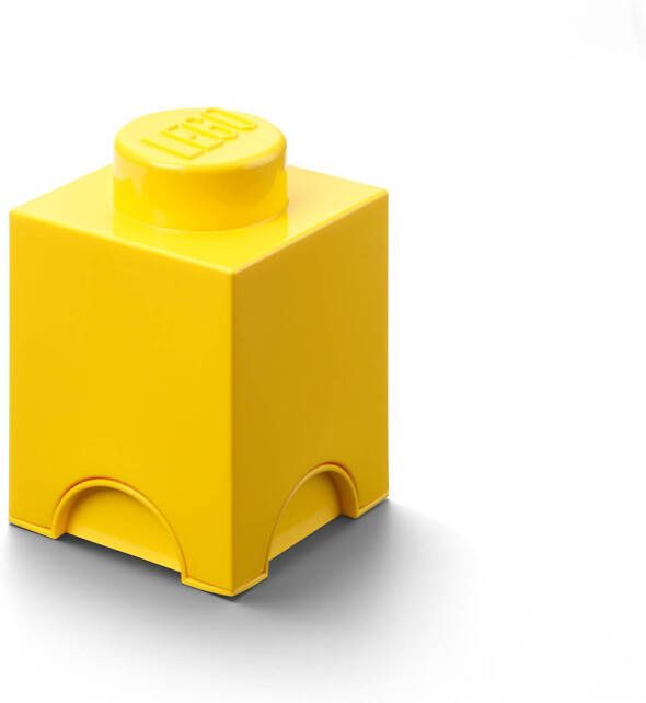 LEGO Opbergbox Brick 1 Vierkant Polypropyleen Geel