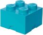 LEGO Set Van 2 Opbergbox Brick 4 Azuurblauw - Thumbnail 1