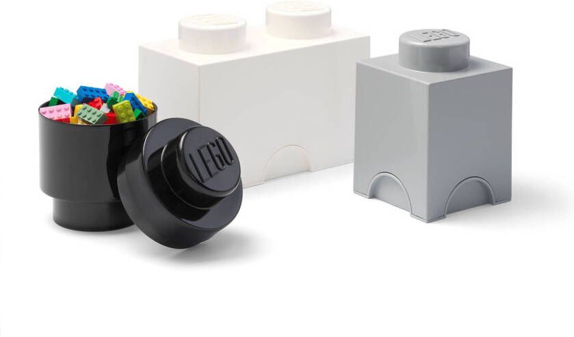 LEGO Opbergbox Brick Set van 3 Stuks Polypropyleen Multicolor