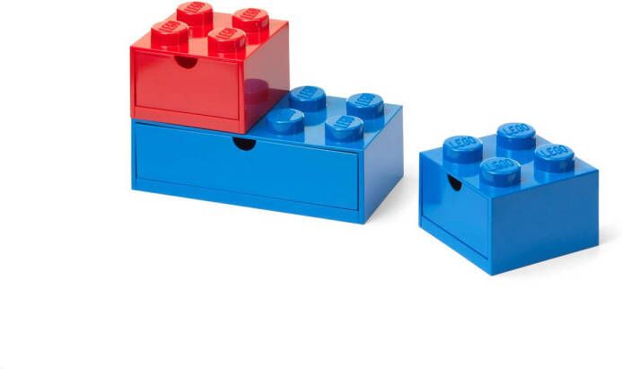LEGO Opbergbox Bureaulade Brick Color Set van 3 Stuks Kunststof Multicolor