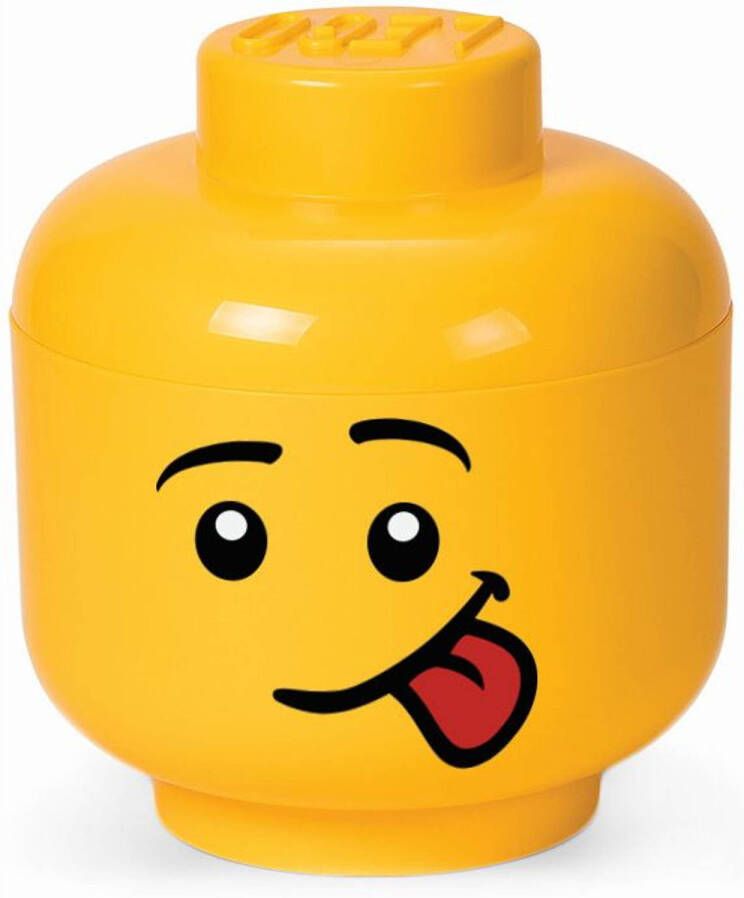LEGO Opbergbox Hoofd Silly Klein Polypropyleen Geel