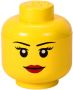 LEGO opbergbox hoofd Girl klein 16 x 18 5 cm polypropeen geel - Thumbnail 1