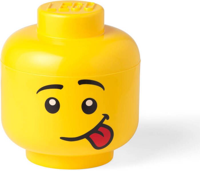 LEGO opbergbox hoofd Silly groot 24 x 27 cm polypropeen geel