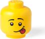 LEGO opbergbox hoofd Silly groot 24 x 27 cm polypropeen geel - Thumbnail 1