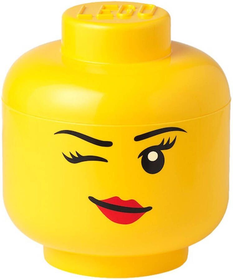 LEGO Opbergbox Hoofd Winky Klein Polypropyleen Geel