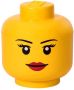 LEGO opbergbox hoofd Winky groot 24 x 27 cm polypropeen geel - Thumbnail 1
