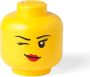 LEGO opbergbox hoofd Winky groot 24 x 27 cm polypropeen geel - Thumbnail 2