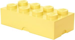 LEGO opbergsteen 8 noppen 25 x 50 cm polypropeen lichtgeel
