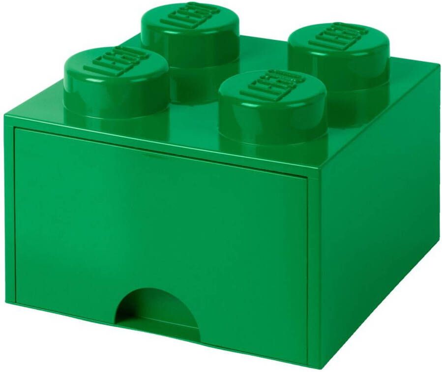 LEGO Opbergbox met Lade Groen 25 x 25 x 18 cm