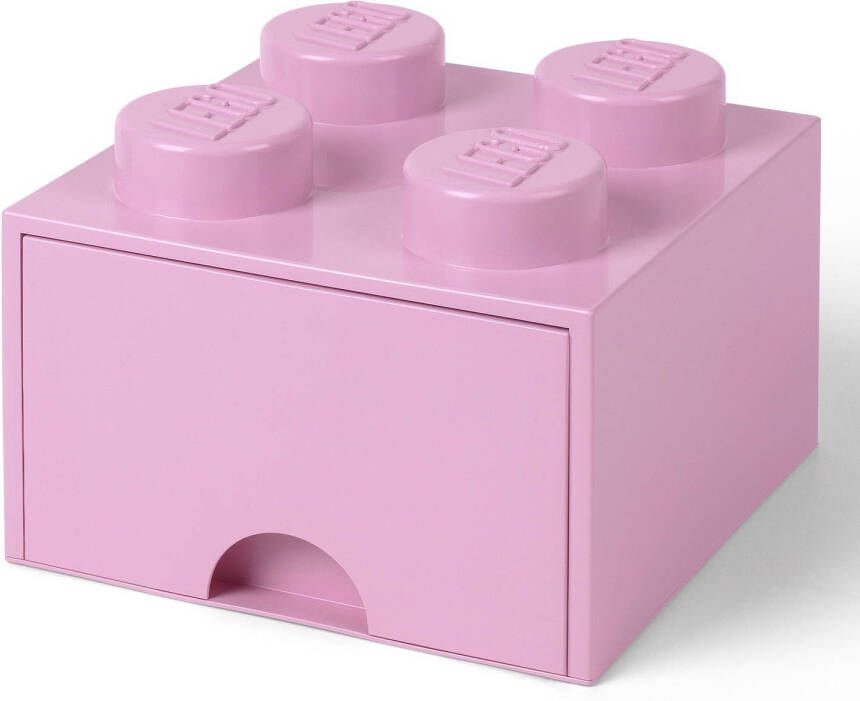 LEGO Opbergbox met Lade Licht Roze 25 x 25 x 18 cm