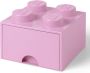 LEGO Opbergbox met Lade Licht Roze 25 x 25 x 18 cm - Thumbnail 1