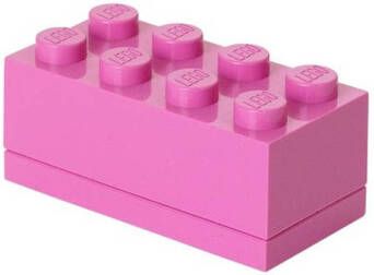 LEGO mini-opbergsteen 8 noppen 4 6 x 9 2 cm polypropeen roze