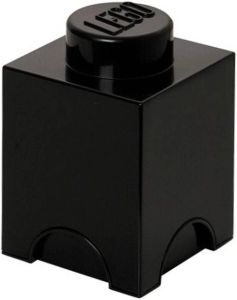 LEGO Opbergbox Zwart 12.5 x 12.5 x 18 cm