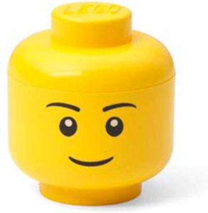 LEGO Opbergdoos -hoofd Boy Geel Polypropyleen