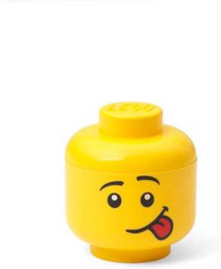 Lego Opbergdoos -hoofd Silly Geel Polypropyleen