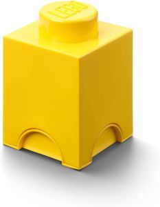 LEGO opbergsteen 1 nop 12 5 x 18 cm polypropeen geel