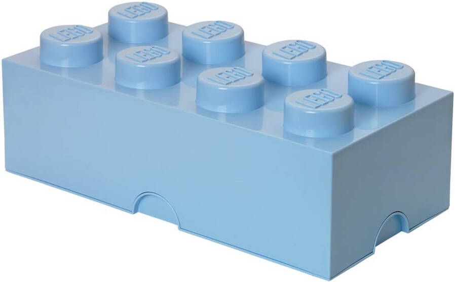 LEGO opbergsteen 8 noppen 25 x 50 cm polypropyleen lichtblauw