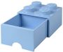 LEGO opbergsteen met lade 4 noppen 25 x 18 cm pp lichtblauw - Thumbnail 3
