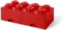 LEGO opbergsteen met lades 8 noppen 50 x 18 cm PP rood - Thumbnail 2