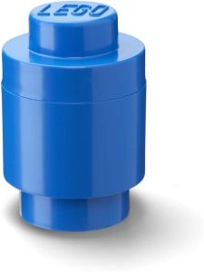 LEGO opbergsteen rond 1 nop 12 3 x 18 cm polypropeen blauw