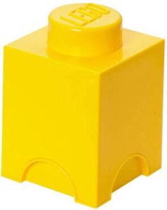 Lego Set van 2 Opbergbox Brick 1 Geel