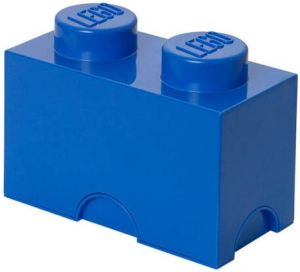 LEGO Set van 2 Opbergbox Brick 2 Blauw
