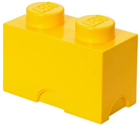 LEGO Set van 2 Opbergbox Brick 2 Geel