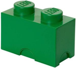 Lego Set van 2 Opbergbox Brick 2 Groen