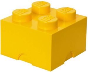 Lego Set van 2 Opbergbox Brick 4 Geel