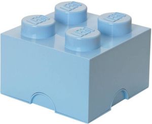 Lego Set van 2 Opbergbox Brick 4 Lichtblauw