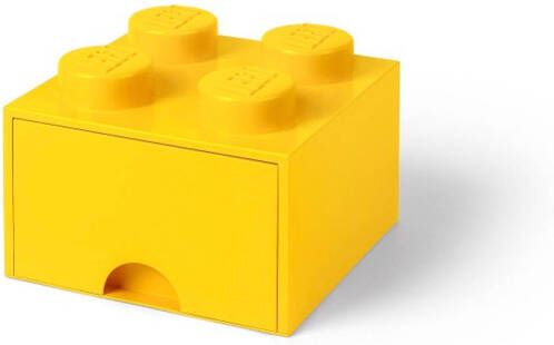 LEGO Set van 2 Opberglade Brick 4 Geel