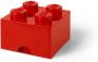 LEGO Set van 2 Opberglade Brick 4 Rood - Thumbnail 1