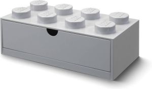 Lego Set van 2 Bureaulade Brick 8 Grijs
