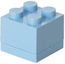 LEGO Set van 4 Opbergbox Mini 4 Lichtblauw