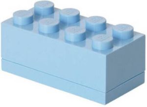 Lego Set van 6 Opbergbox Mini 8 Lichtblauw