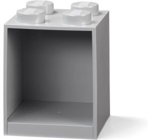 LEGO wandschap 4 noppen 16 x 16 x 21 cm polypropyleen grijs