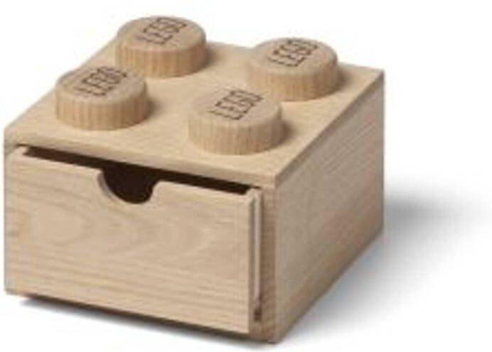 LEGO Wooden Collection Opbergbox Bureaulade Brick 4 Hout Beige