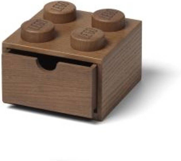 LEGO Wooden Collection Opbergbox Bureaulade Brick 4 Hout Bruin